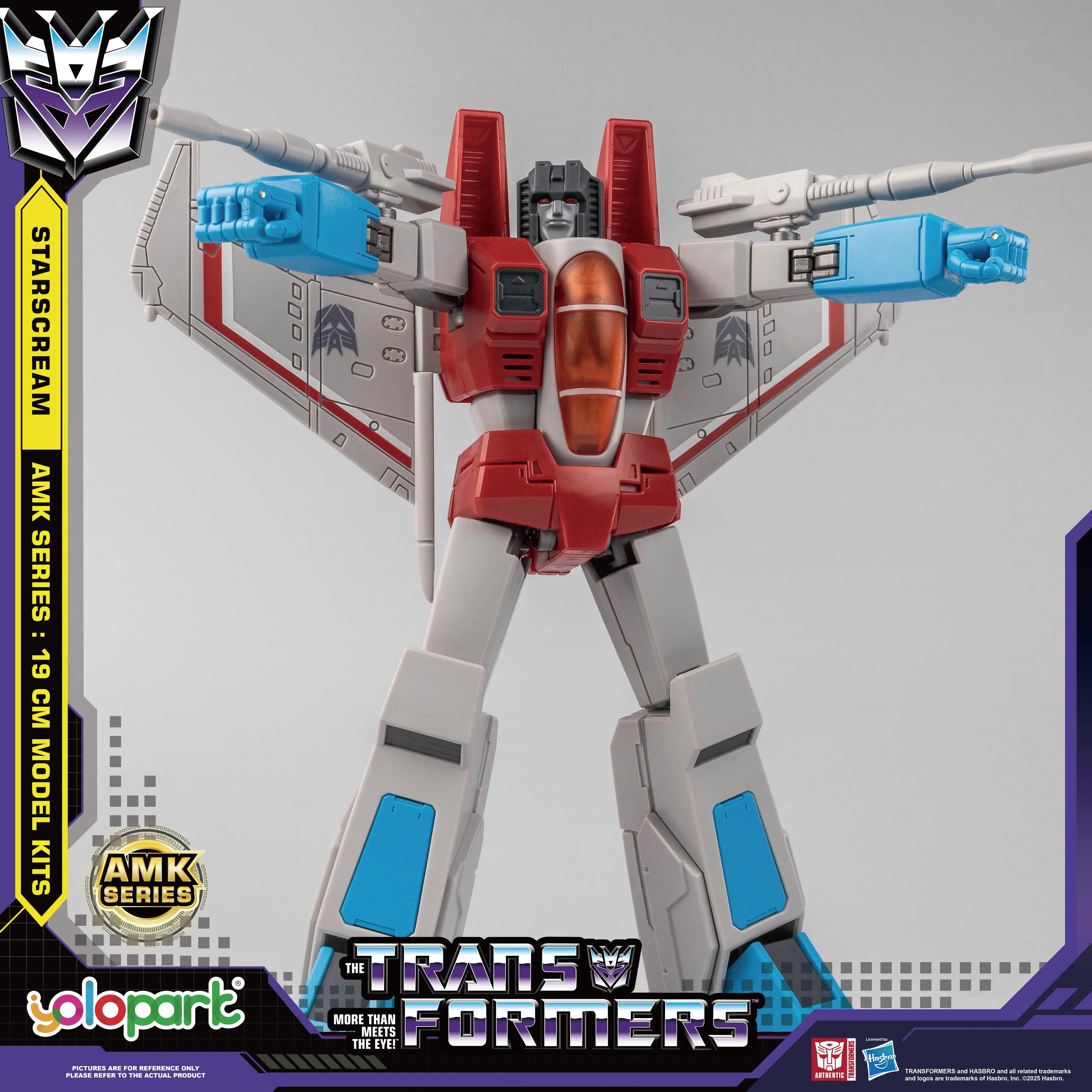 YOLOPARK TRANSFORMERS GENERATION ONE: AMK Series 19cm Starscream Figures Toy Model Kit Gift For Boy Adults