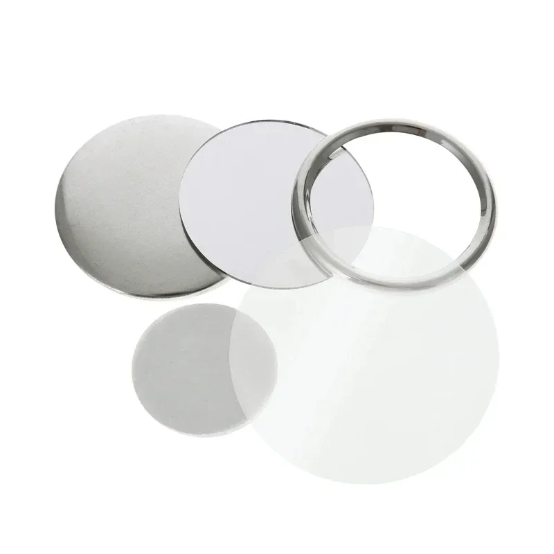 100PCS 58mm DIY Making Mini Tinplate Mirror Parts Portable Pocket Mini Round Mirror for Badge Button Maker DIY Accessories badge parts button making supplies
