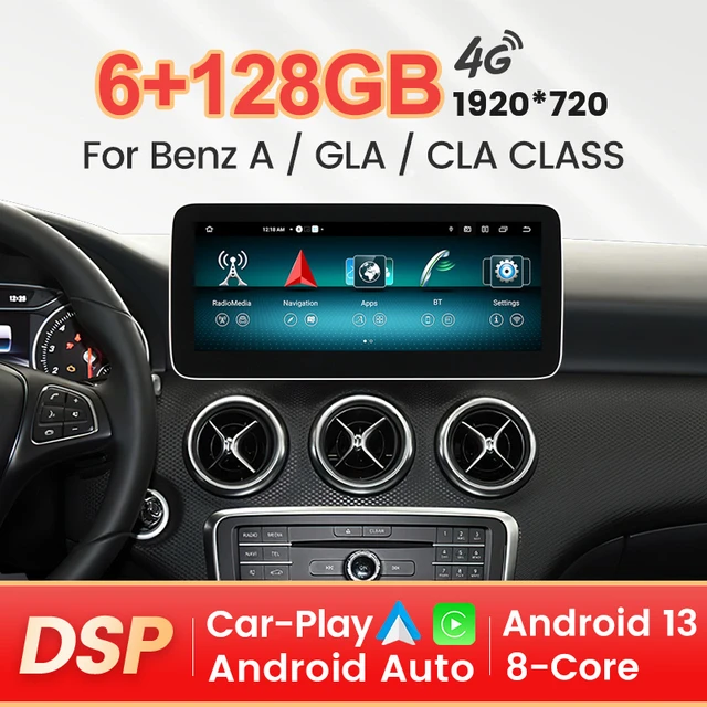 For Mercedes Benz A W176 GLA CLA A200 A180 2013 2018 Android 12 Car Radio  GPS Navigation CarPlay Multimedia Player HD Screen - AliExpress