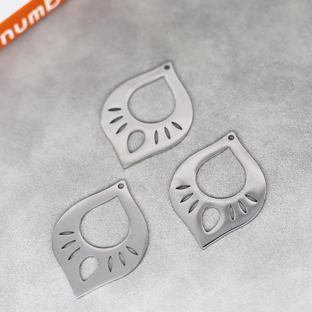 

3pcs/Lot Stainless Steel Oval Simple Pendant Accessories For Fashion Jewelry Making DIY Handmade Craft