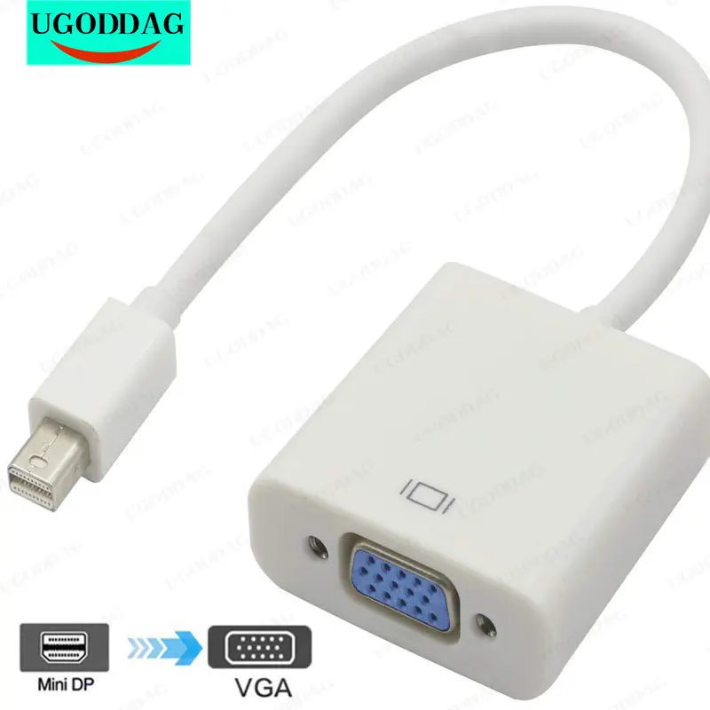 Adattatore Cavo Mini Displayport Maschio A Vga Femmina Adattatore Thunderbolt A Vga Convertitore 1080 Per Proiettore Microsoft Surface Pro