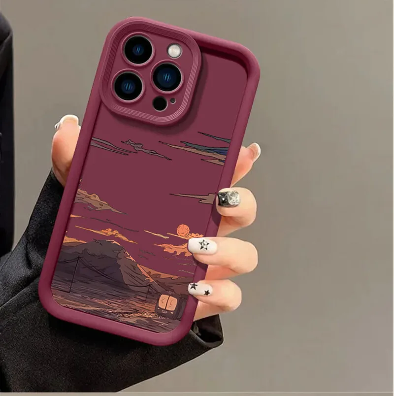 Anime Scenery Matte Phone Case