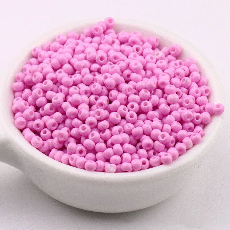 High-Quality Wear-Resistant Solid Color Glass Rice Beads