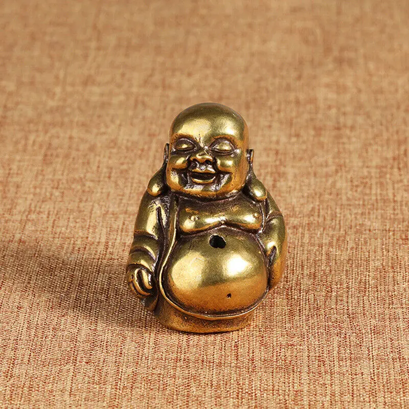 

Solid Brass Maitreya Figurine Small Statue Home Ornament Figurines Collectibles