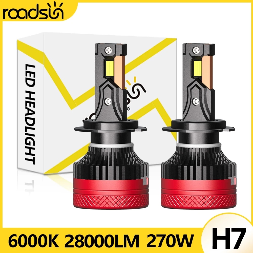 2Pcs LED Headlihgt H7 High Quality 270W 28000LM CSP 3570 Chips Car Driving Light Canbus Auto Fog Lamp LED Bulb 6000K 12V IP68