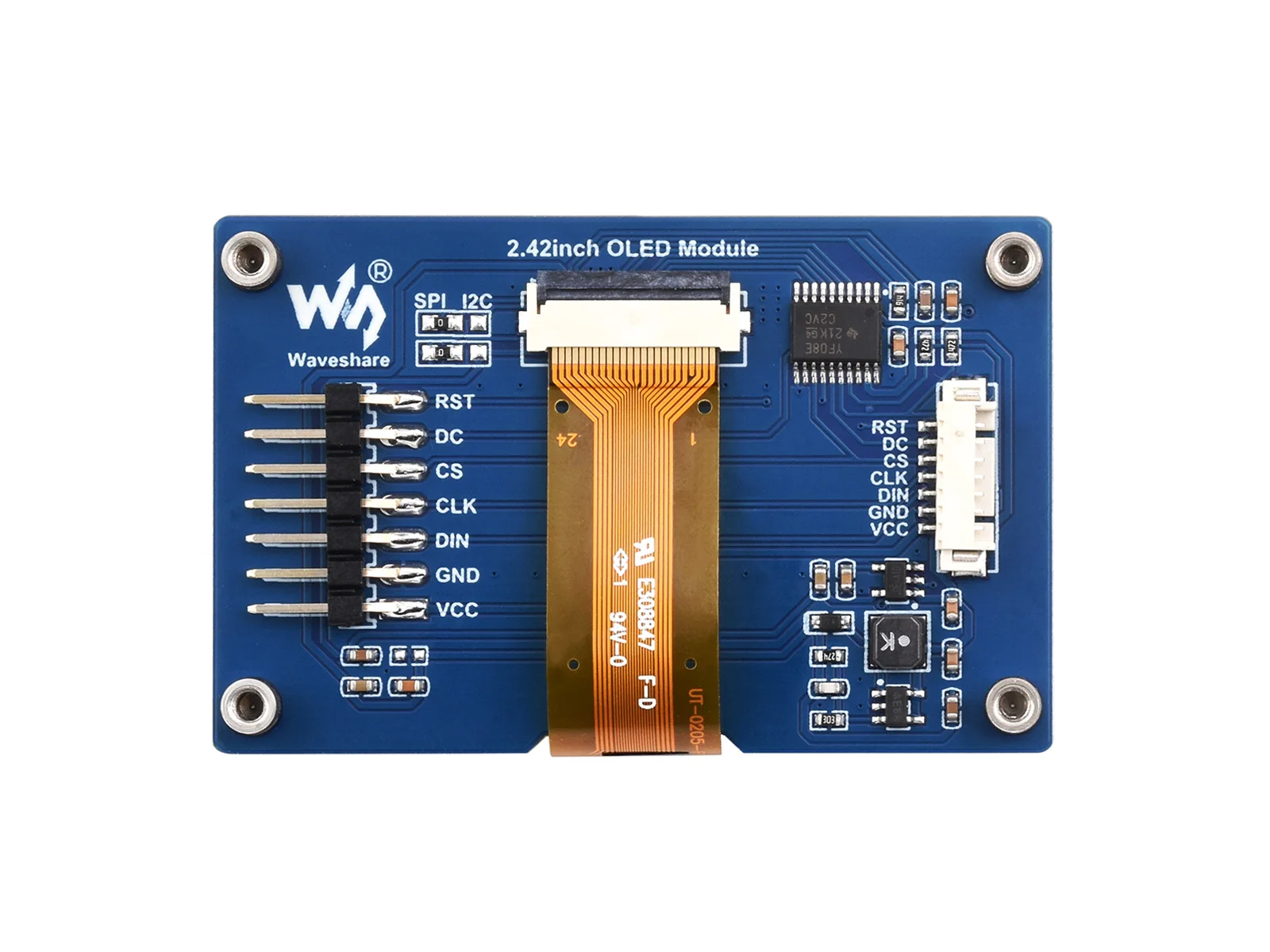 Waveshare OLED ÷ ,   ÷, Ƶ̳, STM32, ESP32  SPI/I2C, 2.42 ġ, 128  64