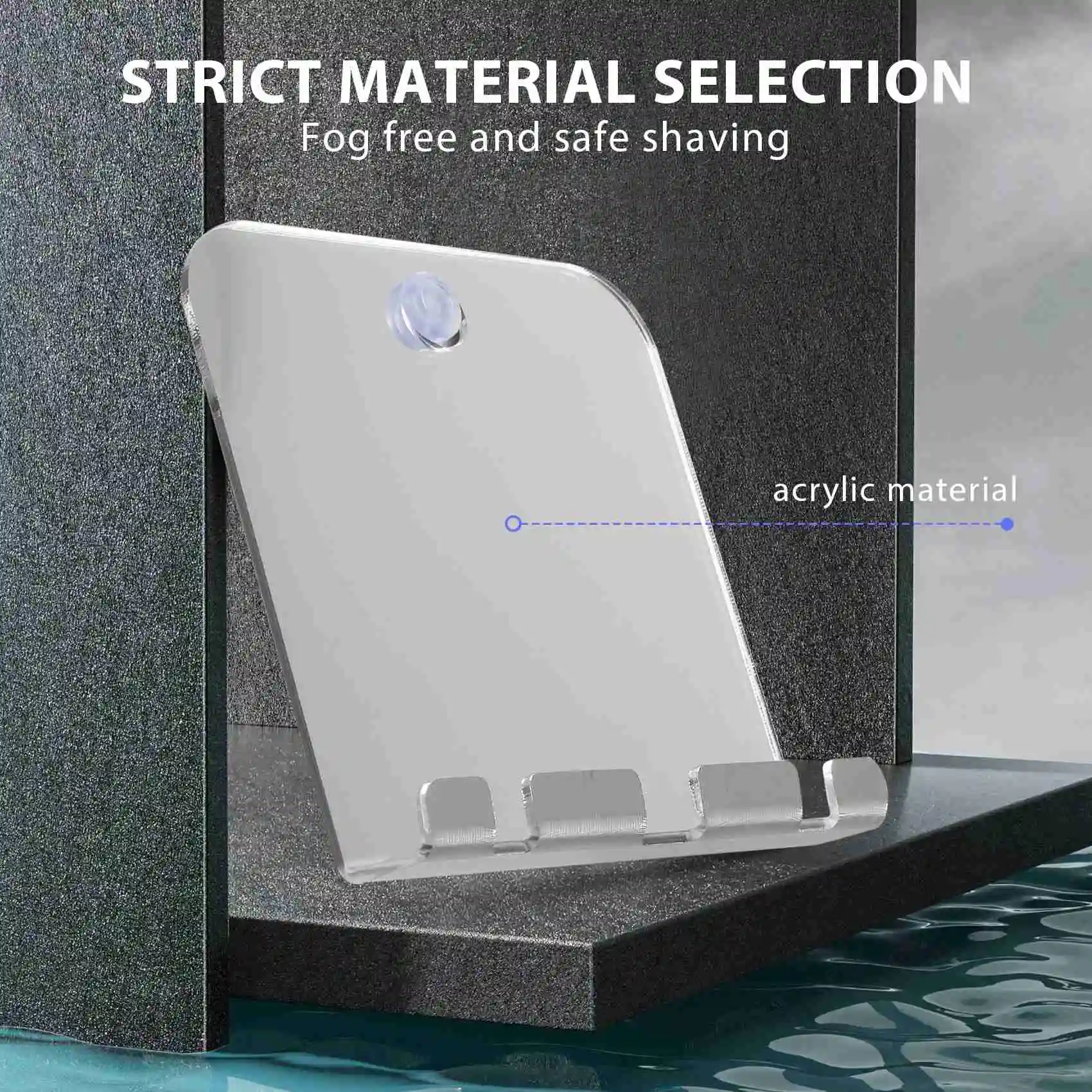 Anti-Fog Shower Mirror, Fogless Bathroom Shaving Mirror 5