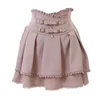 Japanese Kawaii Mini Cake Skirts Womens JK Jupe Fairy Bandage Lolita High Waist Y2k Aesthetic Sweet Lace Gothic Faldas Skirt 4