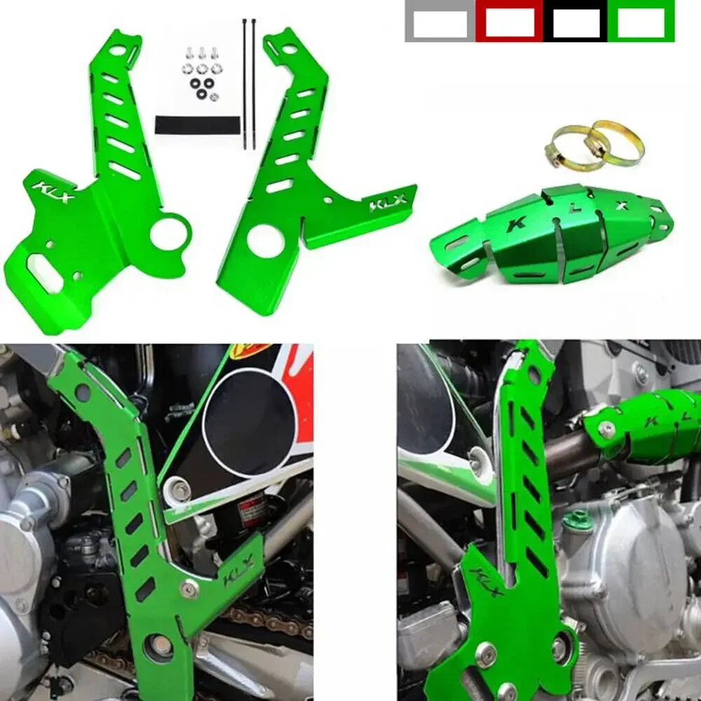 

Frame protective cover and exhaust pipe insulation cover For KAWASAKI KLX300R KLX 300R 2021 2022 2023