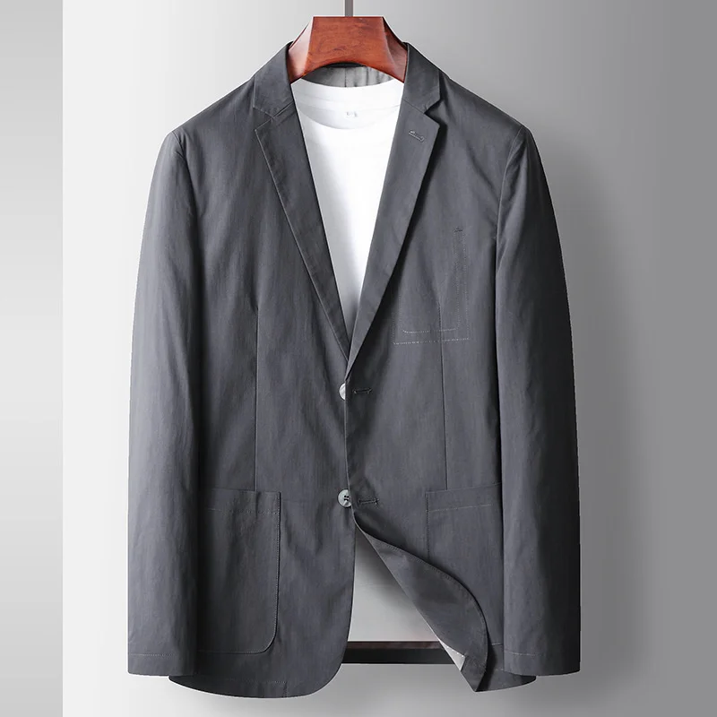 

Quality Light Luxury Casual Top Suits for Men Spring Linen Fabric Fashion Business Iron-free Blazers Elegant Men Clothes 2023