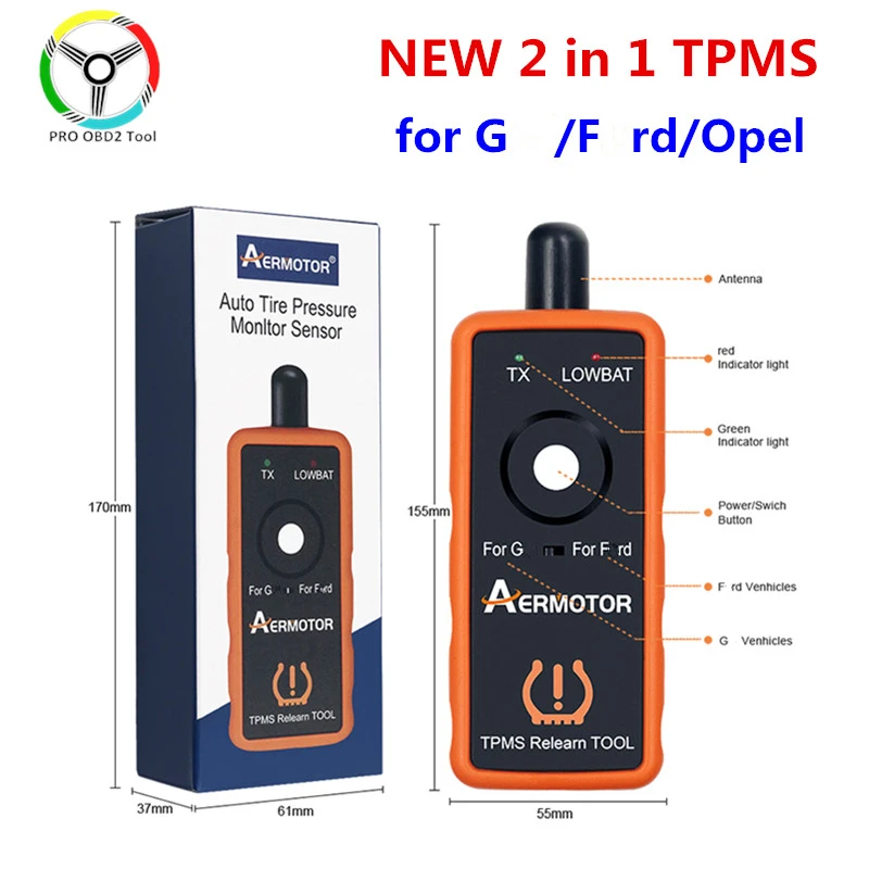 2 in 1 TPMS Tire Pressure Monitor Sensor Scanner El 50448 EL-50449 Tpms Activation Tool for Frd El 50449 TPMS tire pressure monitor