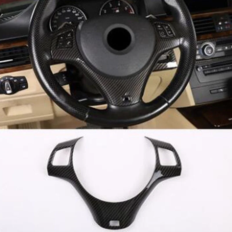 BMW 1 3 시리즈 E87 E90 E92 E93 2005-2012 용 탄소 섬유 자동차 핸들 패널 장식 커버 트림 몰딩 스티커