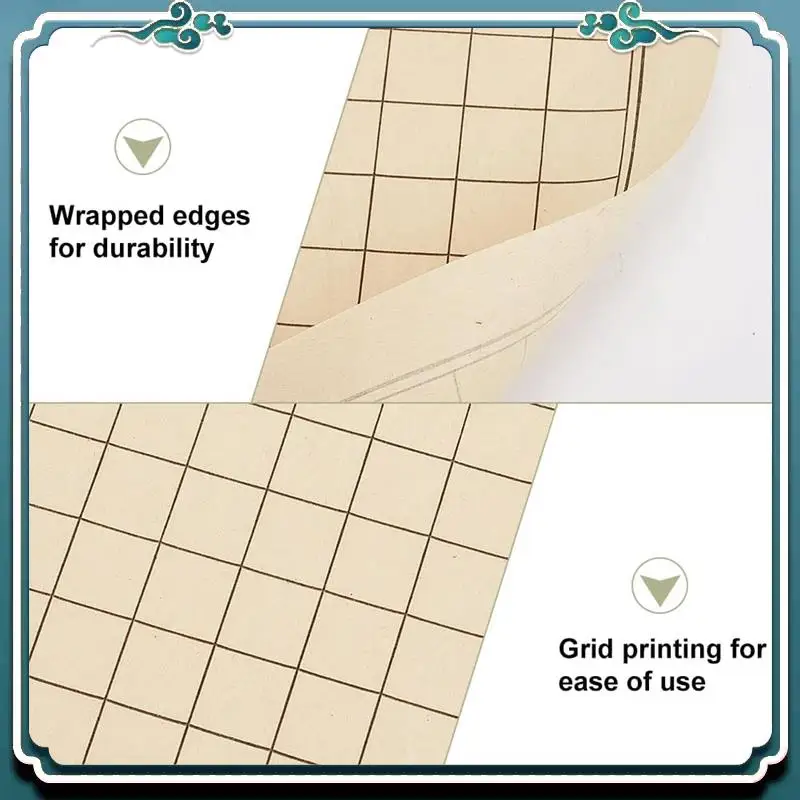 Premium 100 Sheets Chinese Calligraphy Xuan-Paper With 2 Styles Grids Japanese Sumi Paper Brush Ink Calligraphy For Beginners