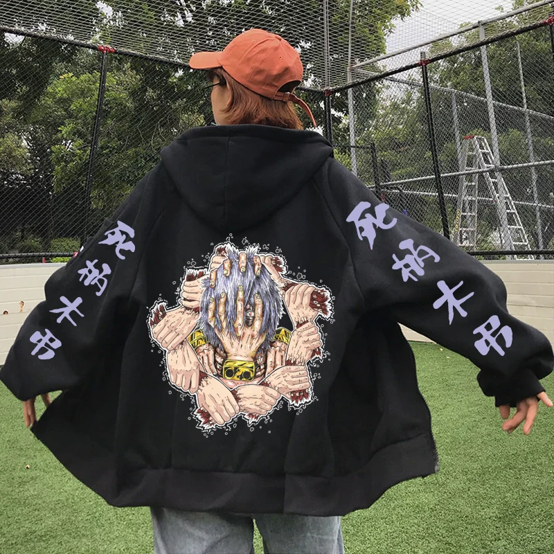 

Hot Harajuku Anime My Hero Academia Shigaraki Tomura Print Zipper Coat Hoodie Men Women Unisex Spring Autumn Sweatshirt Top
