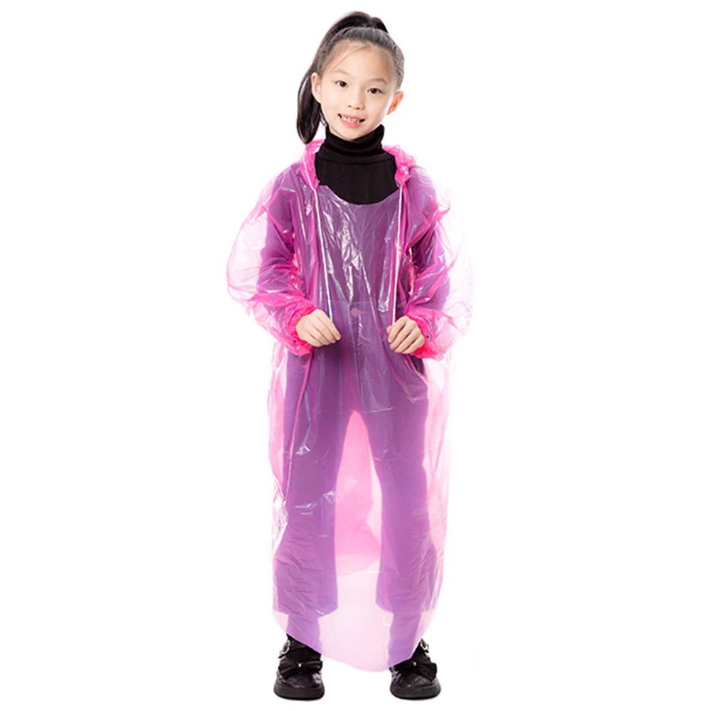 3Pcs Kids Travel Raincoat Waterproof Disposable Emergency Raincoats Plastic Rain Poncho for Outdoor Camping/Recreation/Hiking raincoat poncho