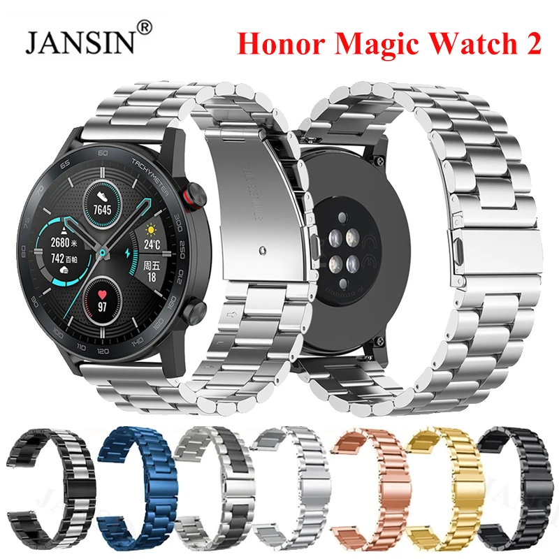 

Watchband For Honor magic Watch 2 Bracelet Metal Strap For Huawei Honor Magic Watch 2 46MM 42MM Correa Stainless Steel Wristband