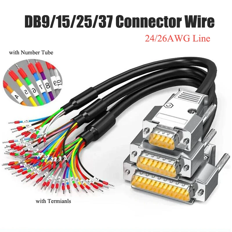 Terminal Fio Conector com Tubo Número Serial ou Porta Paralela Cabo de Conexão Db9 Db15 Db25 Db37 Db37 Db37 Db37 Db37 Db37 Db25 Db37 Db37 Pin Db37