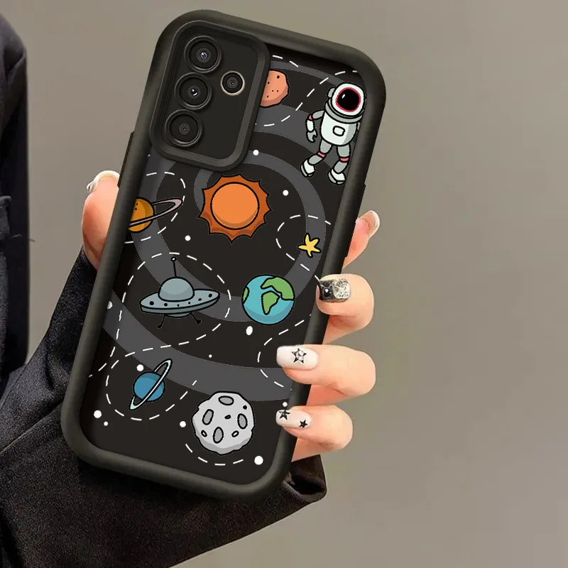 Cosmic Astronaut Design Silicone Anti-Drop Soft Phone Case