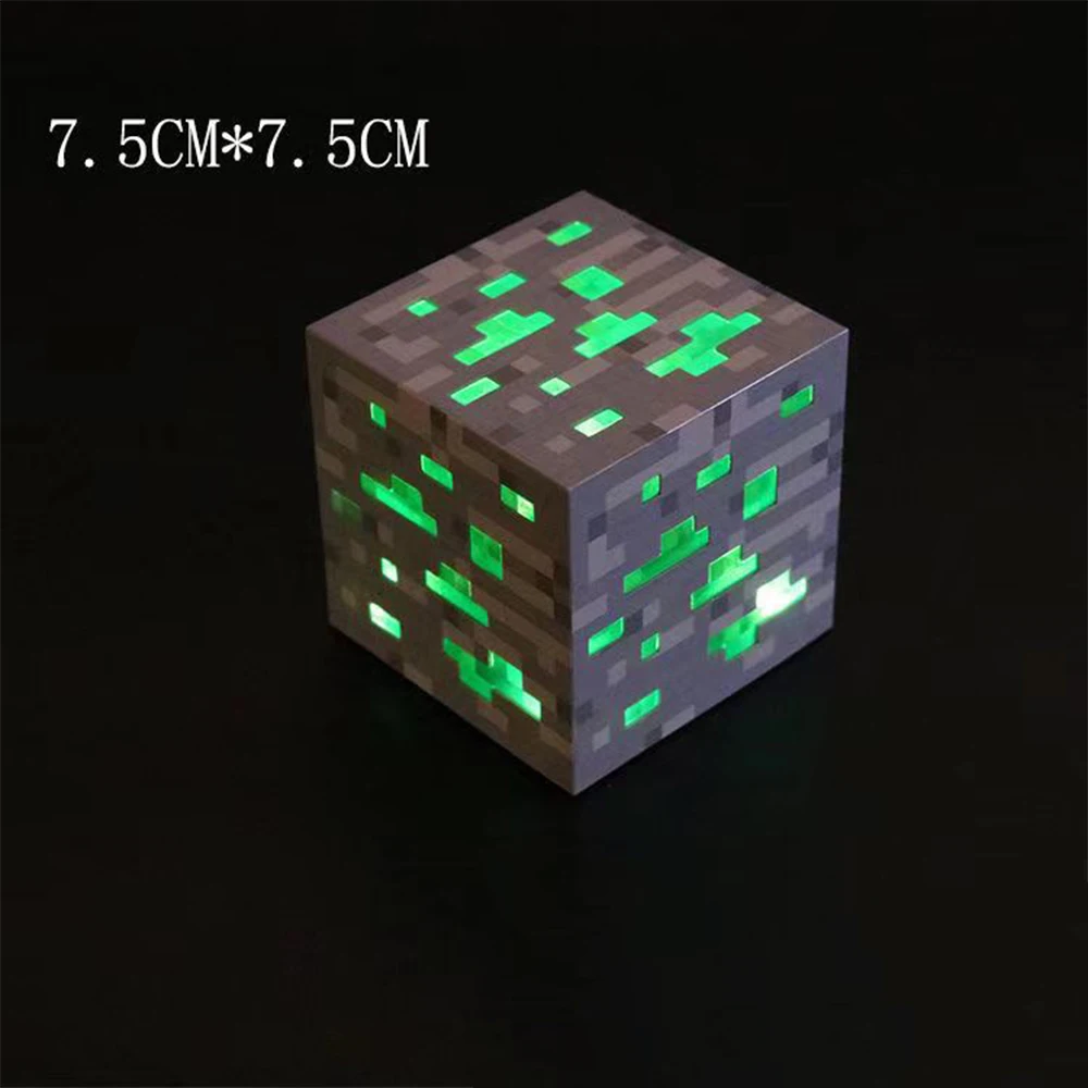 Lampe Torche Et Veilleuse Minecraft Rechargeable USB - Décoration LED Pour Chambre D'enfant - Cadeau Jeu Vidéo