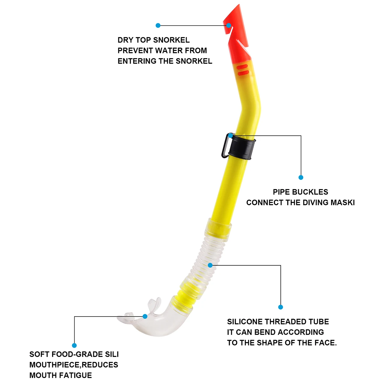 Wide-View Snorkeling Set for Adults - Ideal for Scuba Diving, Swimming, and Travel
