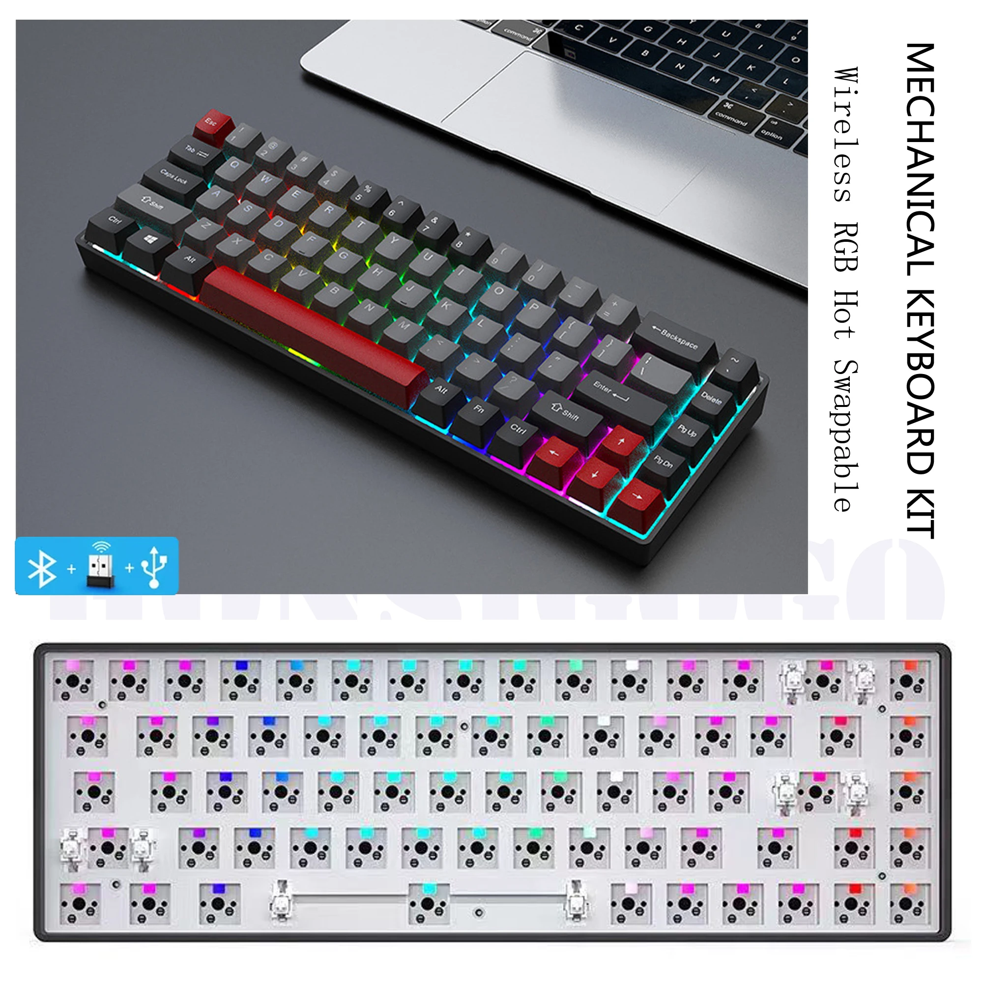 Clavier sans Fil Mécanique CIY X79 - 65% Azerty; Hot Swappable (Via Coupon)  –