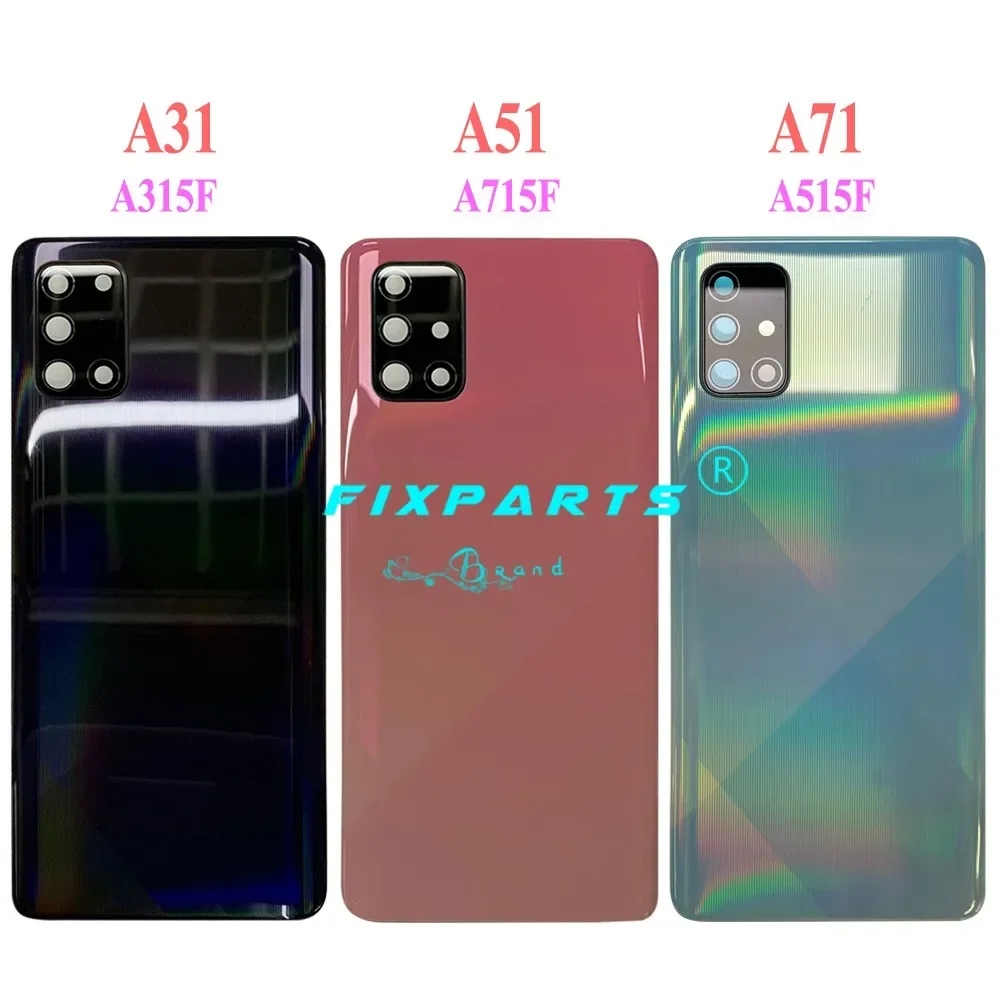 SAMSUNG Galaxy A31 A51 A71 Battery Cover Camera Lens A315 A515 A715 Back Cover Rear Door Housing Case Replacement Parts For camera lens cover,phone back cover,glass phone back cover,glass battery cover,samsung phone case