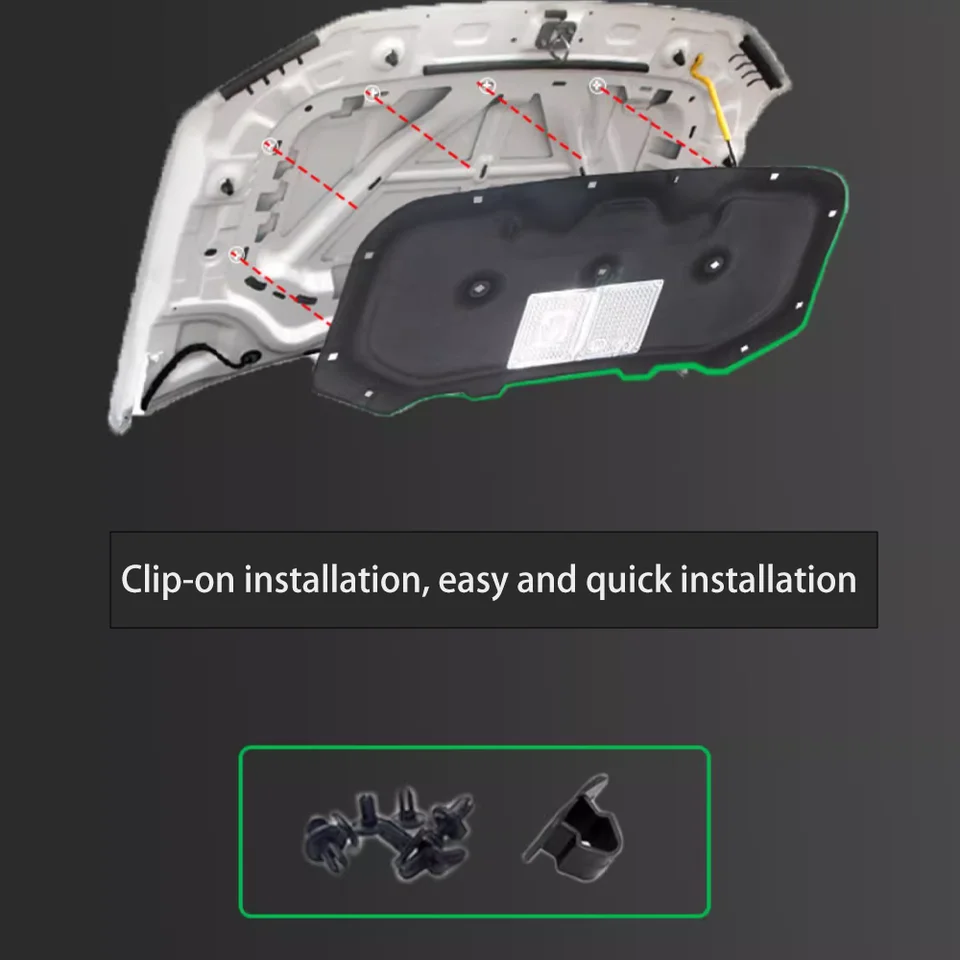 Insonorisation Capot 308 2012-2020 Isolation Coton Pour Peugeot 308 T8 T9 2012 2013 2014 2015 2016 2017 2018 2019 2020 Accessoires Tapis De Son - Son Et D'isolation Thermique Coton Insonorisant Pour Capot Moteur