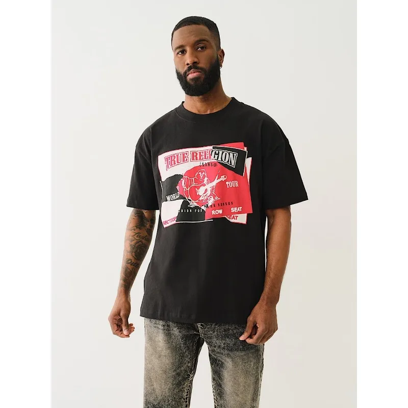 2025 Graphic Printing Luxury Brands True Religion Style Rider T-shirt Top Clothing Vintage Print T Shirt Y2K in Cheap Tops Tees 6