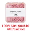 100Pcs Mini 3mm Nail Sand Ring Pink Sanding Nail Drill Bit For Manicure Polishing Grinding 1