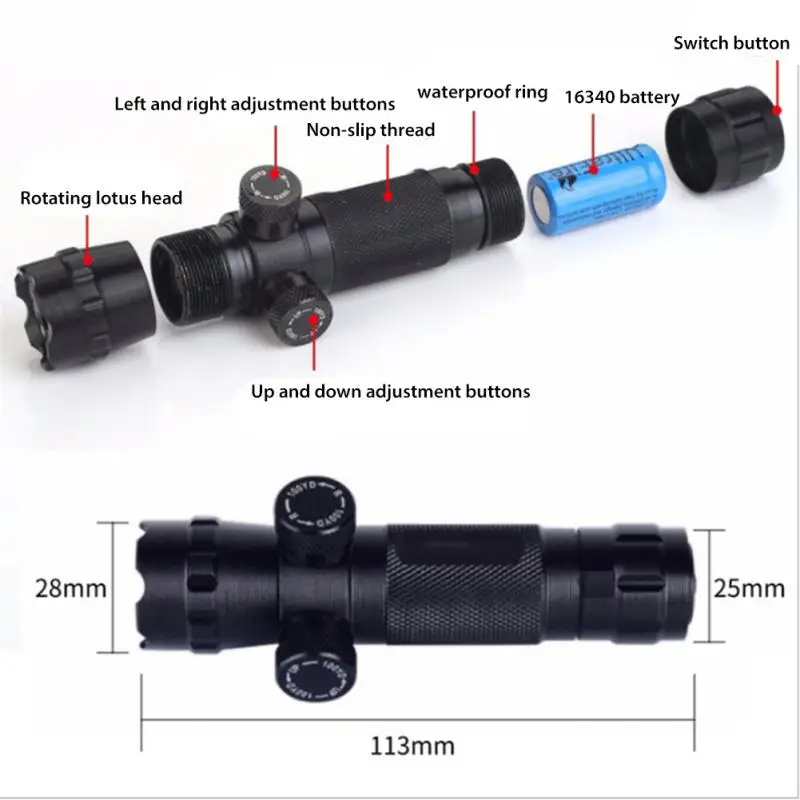 Pointer Pen Green Can Be Adjusted Up And Down Left Right Infrared Set Sight Calibrator Hand-adjusted Pointer