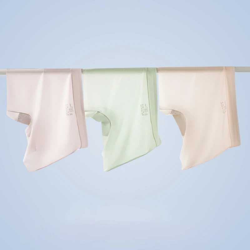 Women's Summer Panties Ice Silk Underwear Lingerie Large Size Thin Boyshorts Female Seamless Under The Skirt Safety Short Pants high waist panties seamless panties women shorts underwear