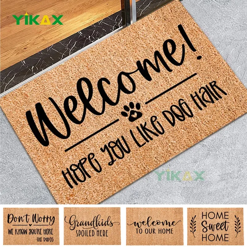 

English Letter Decoration Carpet Front Door Entrance Doormat Mats Anti-Slip Floor Mat Indoor Rugs Bathroom Kitchen Home Doormat