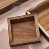 GIANXI Dry Fruit Tray Afternoon Tea Tray Snack Fruit Tray multi-lattice Tea Tray Stove Side Tea Chinese Wooden Tray 6