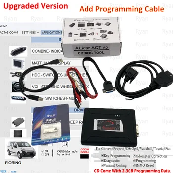 Super ALicar ACT V2 Codifica diagnostica automatica e strumento di programmazione ECU per Citroen DS FIAT per OPEL Peugeot Toyota Vauxhall