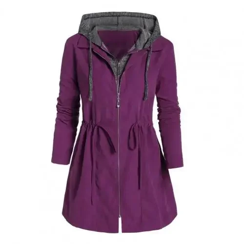 

Women Jacket Terrific Double Zipper Winter Jacket Soft Thermal Lady Coat
