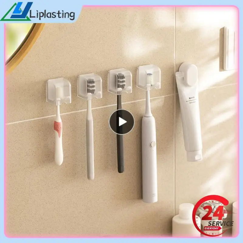 

Подставка для электрической зубной щетки с крышкой, экономия места на стене, сильная присоска, подвесной пыленепроницаемый держатель для чашек, органайзер для ванной комнаты