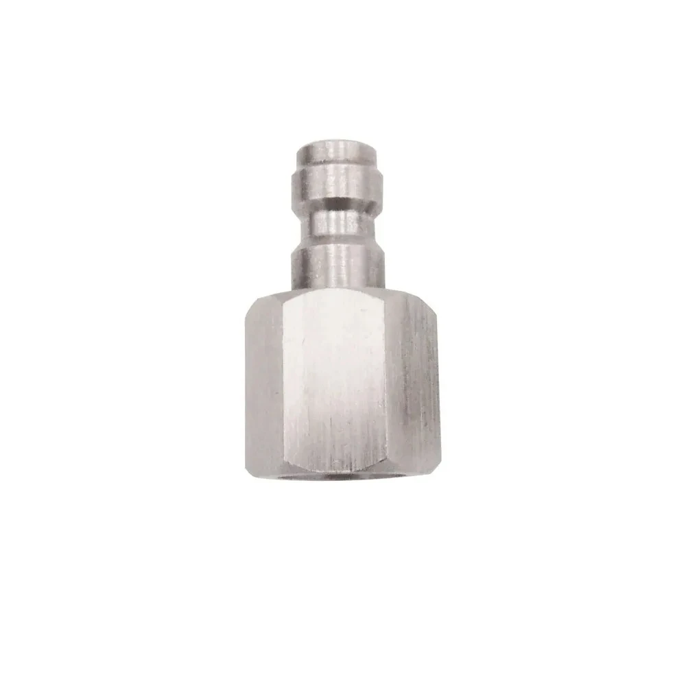 Stainless Steel 8mm Quick Disconnect Charging Hose Release Coulper Male Plug 1/8&ldquo;BSPP / 1/8&rdquo;NPT / M10*1.0 Threads quick connect fittings refrigeration tool adapter