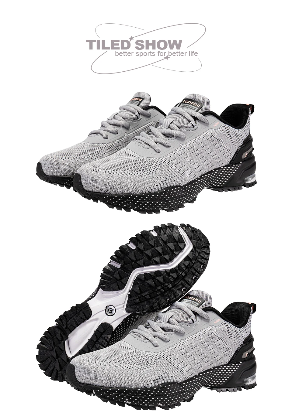 Baasploa Women Running Shoes Fashion Lightweight Sport Shoes Women Breathable Mesh Casual Sneakers Non-Slip New Arrival