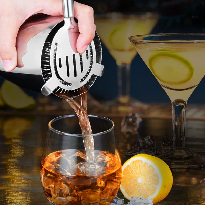 550/750ML Cocktail Shaker Bartender Mixer Kit 1-20Pcs/set Stainless Steel Bar Set Drink Tool With Wine Stand Party Birthday Gift