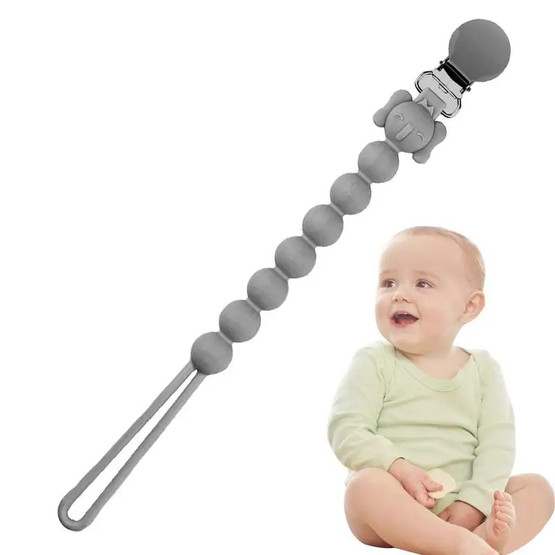 

Silicone Pacifier Holder Flexible And Durable Teething Pacifier Clip Cute And Safe Teether Pacifier Clip Newborn Essentials For