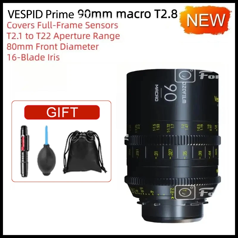 DZOFilm VESPID prime 16mm T2.8 21/25/35/40/50/75/100/125mm T2.1