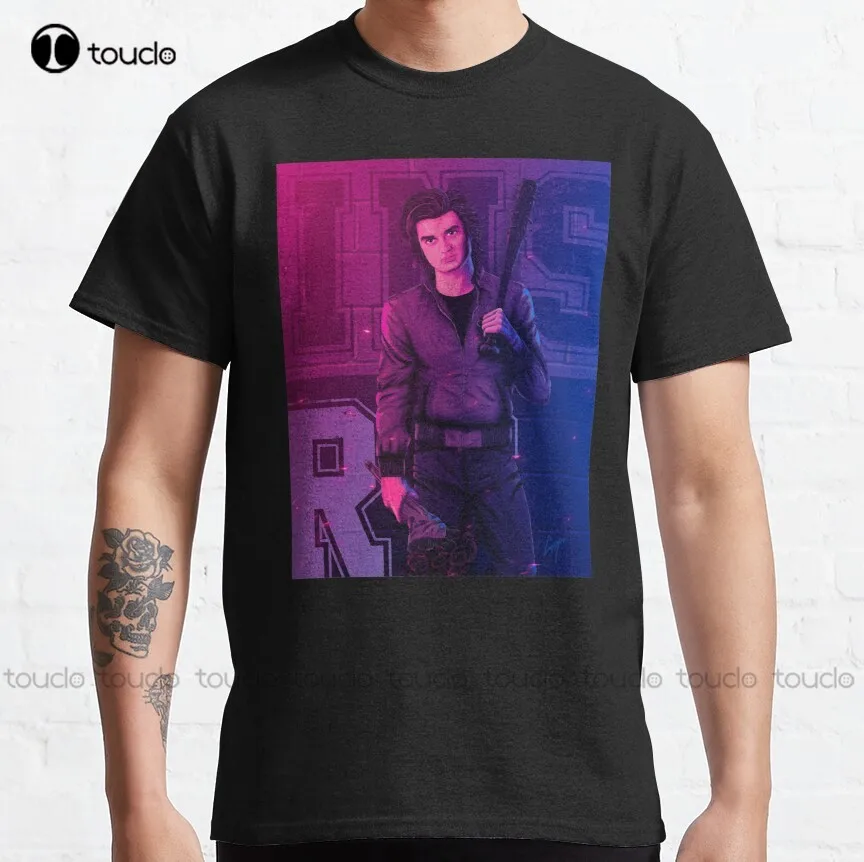 Steve Harrington Classic T-Shirt Steve Harrington Black Mens Tshirt Fashion Design Casual Tee Shirt Top Hipster Clothes Xs-5Xl