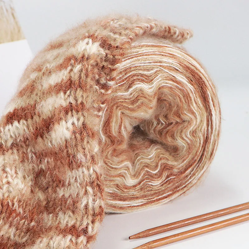 

100g Fancy Mohair Yarn Extra Soft Warm Baby Wool Crochet Yarn for Hand Knitting Fine Wool Hand-woven Plush Shawl Scarf Thread