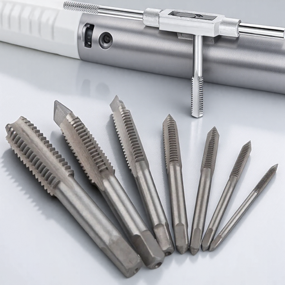 5/7PCS Hand Screw Tap Die Wrench Metric Plug Tap M3 M4 M6 M8 M10 M12 Adjustable Tap Wrench Tool