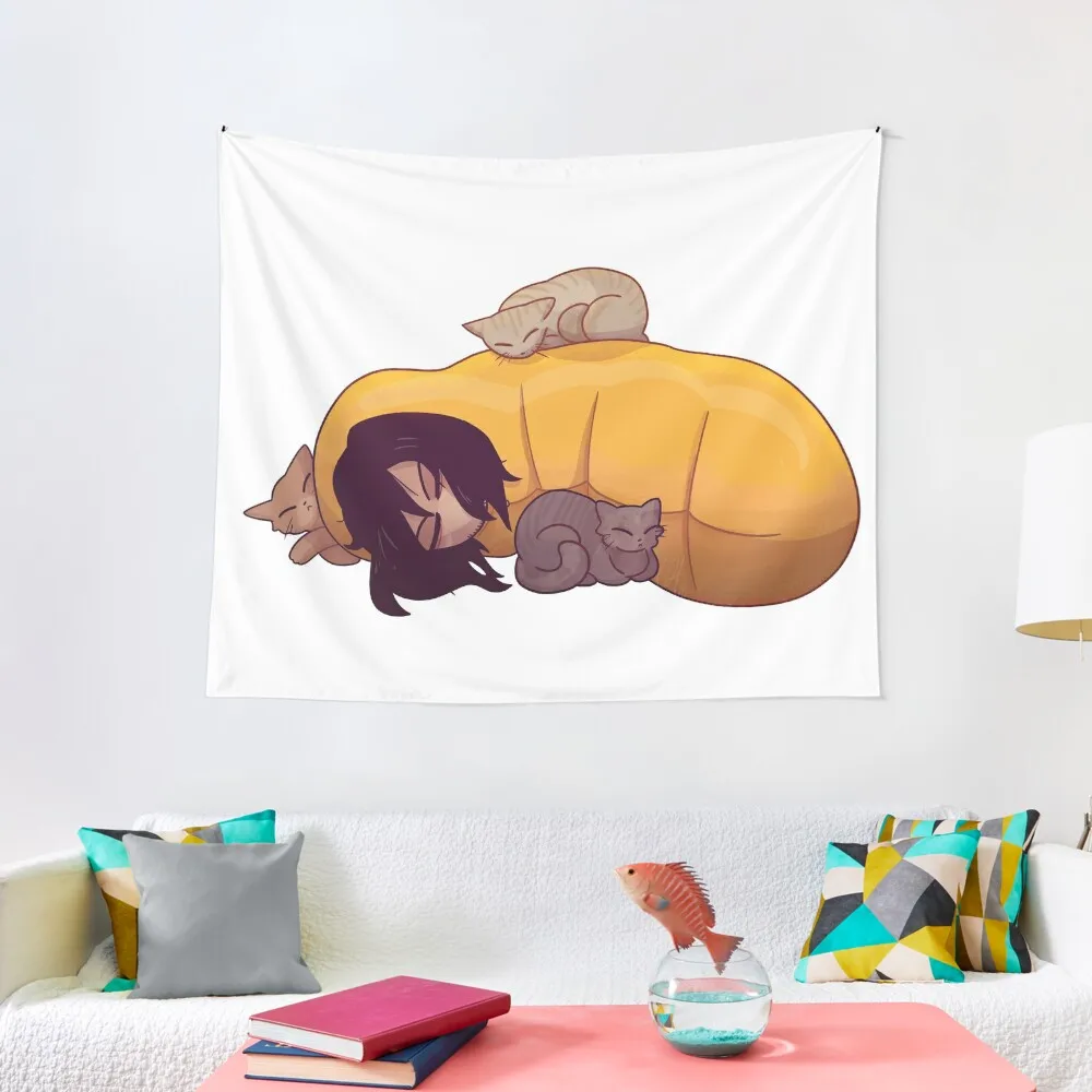 

Cat Nap - Aizawa Shouta Tapestry Aesthetic Room Decor Korean Wall Hanging Room Decorating Aesthetic Tapestry