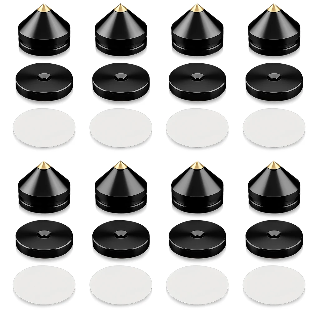 PrecisionGeek - Large Aluinu Anodised Black Speaker Spikes 8, 15