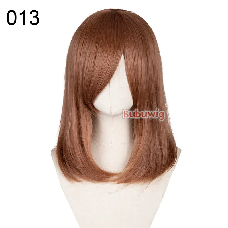 Bubuwig Synthetic Hair Over 100 Colors Fashion Classic 40cm Long Straight Anime Cosplay Wigs Pure Color Black Wig Heat Resistant - Image 27