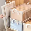 Transparent Clothes Storage Box Home Put Clothing Pants Organizer Washable Closet Layered Storage Artifact Storage Frame Basket 2