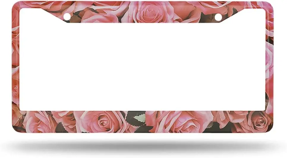 Targa Decorativa Da Parete In Metallo Happy Easter Flowers - 20x30 Cm - Stile Floreale Rosa - 2