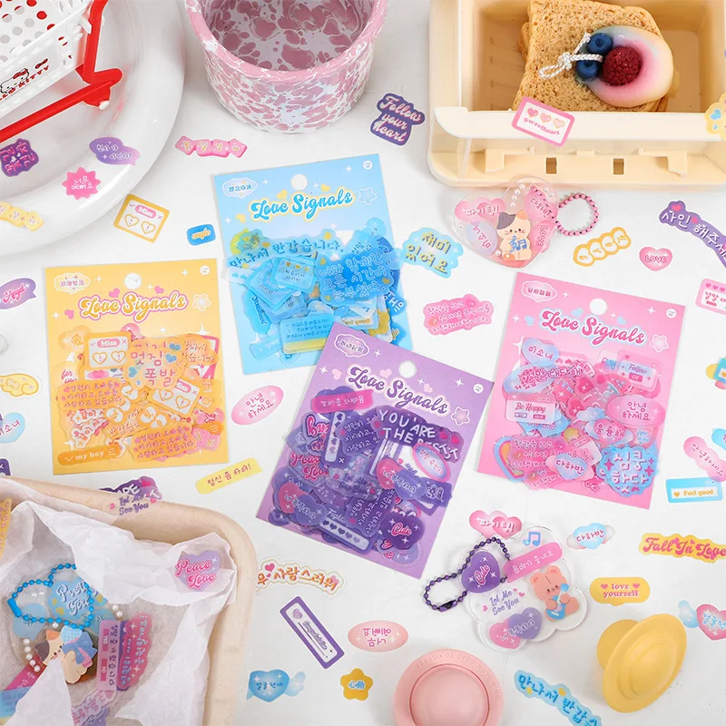 

20sets/lot Kawaii Stationery Stickers Long confessions DIY Junk Journal Paper stickers Planner Decorative Mobile stickers